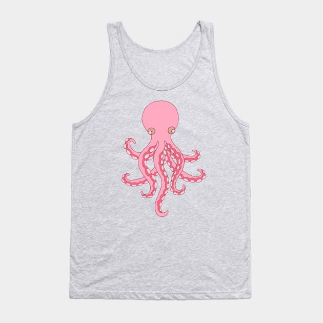 OCTOPUS GARDEN Pink Undersea Ocean Creature Tentacles - UnBlink Studio by Jackie Tahara Tank Top by UnBlink Studio by Jackie Tahara